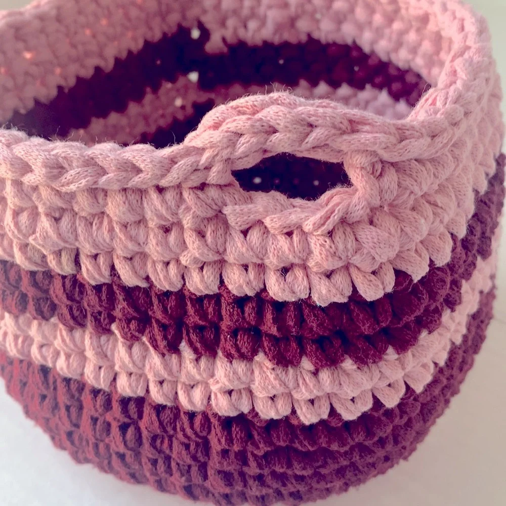 Handmade Crochet Round Basket
